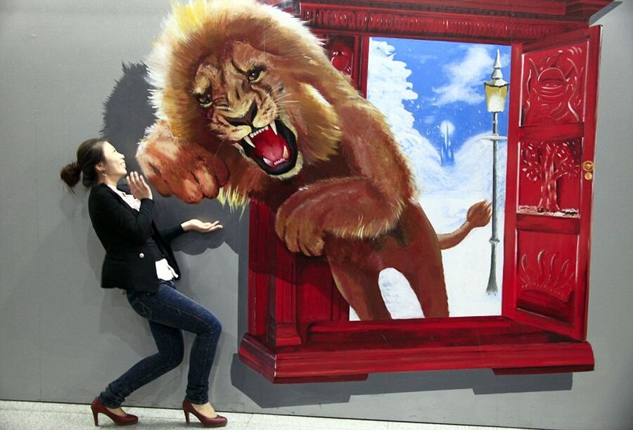 Выставка 3D картин в Китае