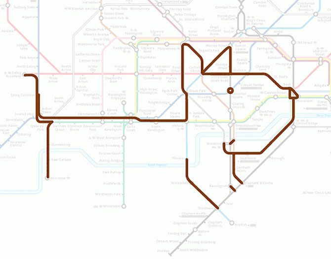 Животные в лондонском метро