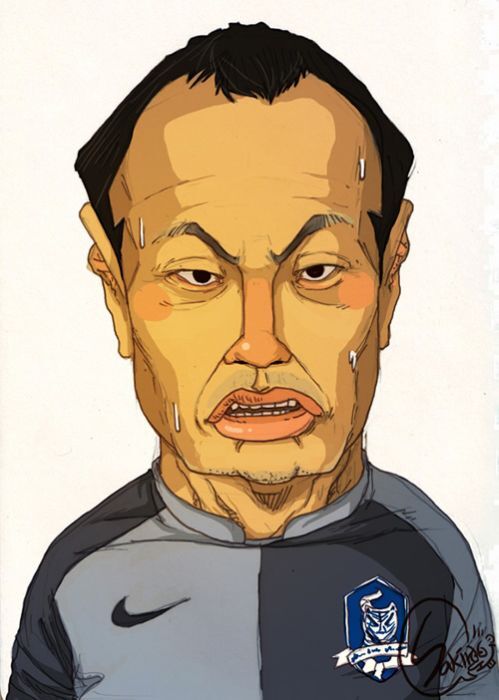 Забавные карикатуры на футболистов. ФОТО