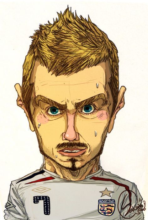 Забавные карикатуры на футболистов. ФОТО