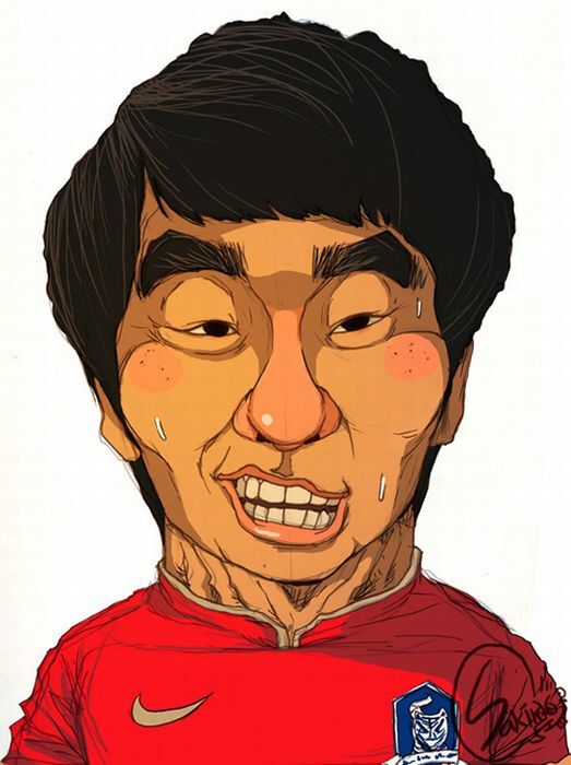 Забавные карикатуры на футболистов. ФОТО