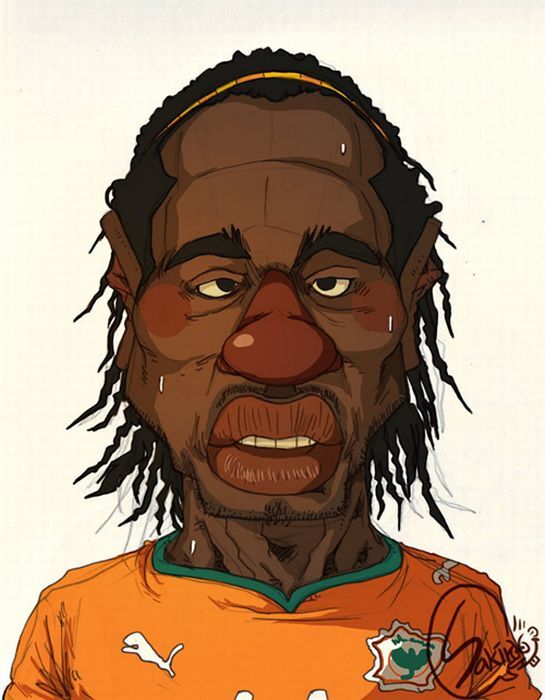 Забавные карикатуры на футболистов. ФОТО