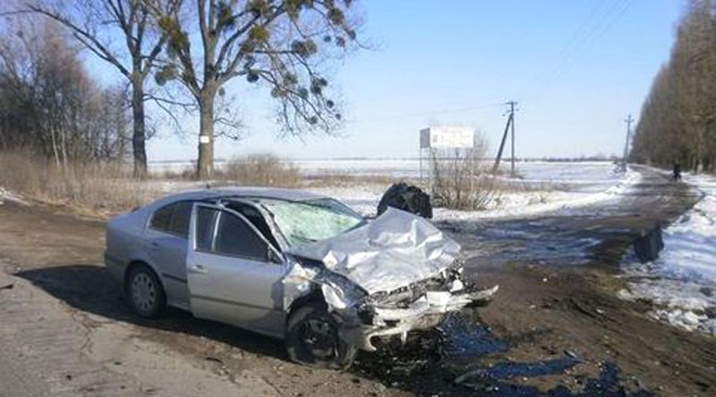 Toyota Avensis после ДТП со Skoda Octavia разорвало пополам 