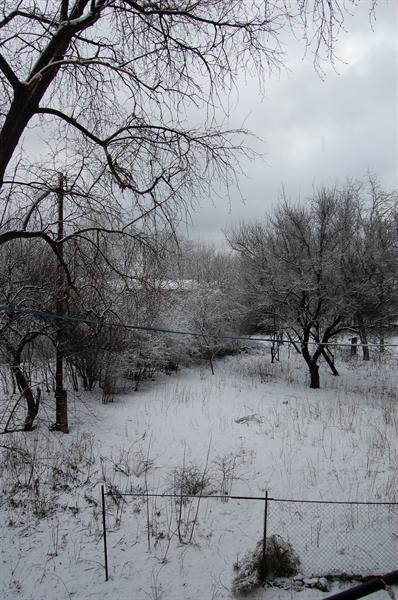 В Донецке весну сменила настоящая зима. Фото