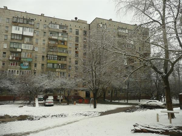 В Донецке весну сменила настоящая зима. Фото