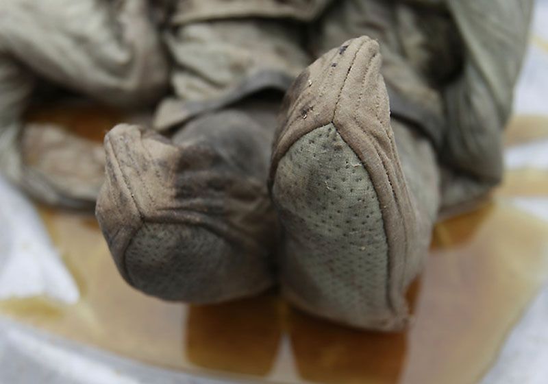 В Китае строители нашли мумию