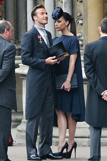 Виктория и Дэвид Бекхэм на королевской свадьбе