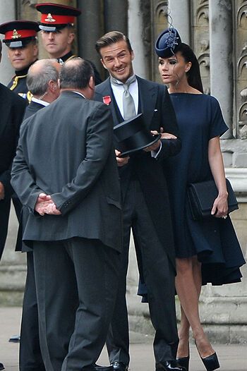 Виктория и Дэвид Бекхэм на королевской свадьбе