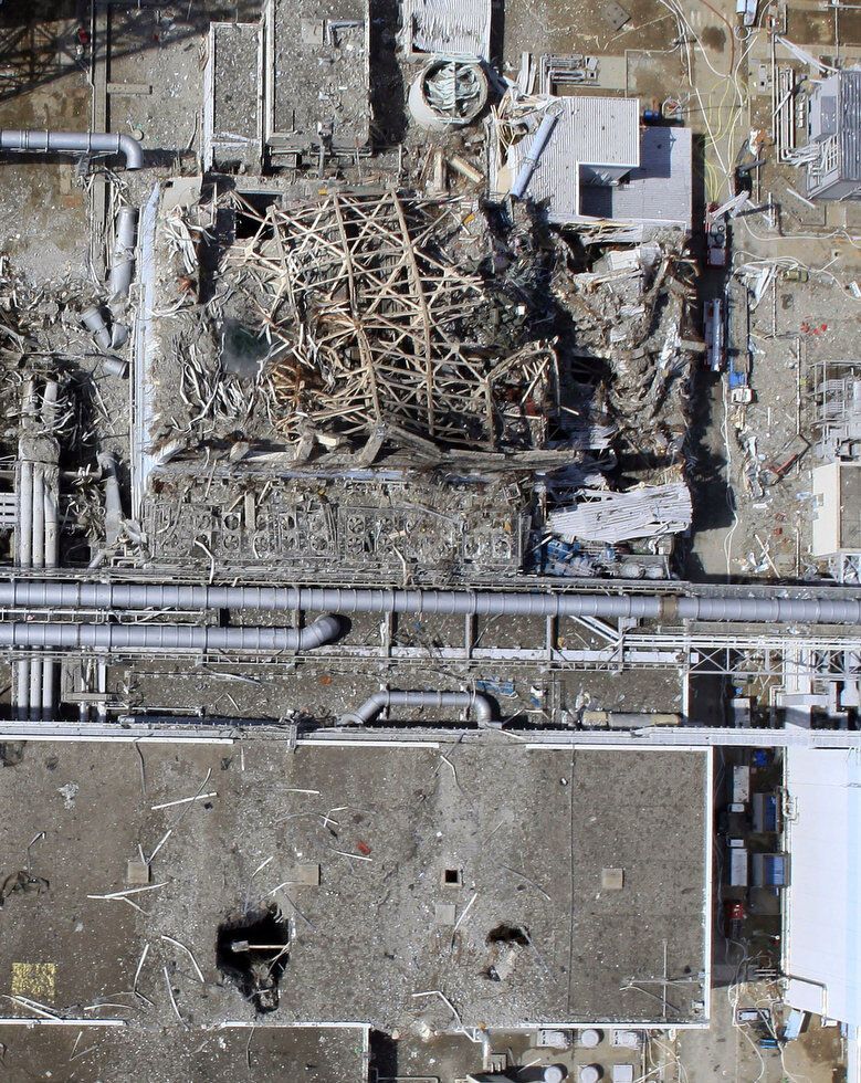 АЭС Фукусима-1: Вид сверху