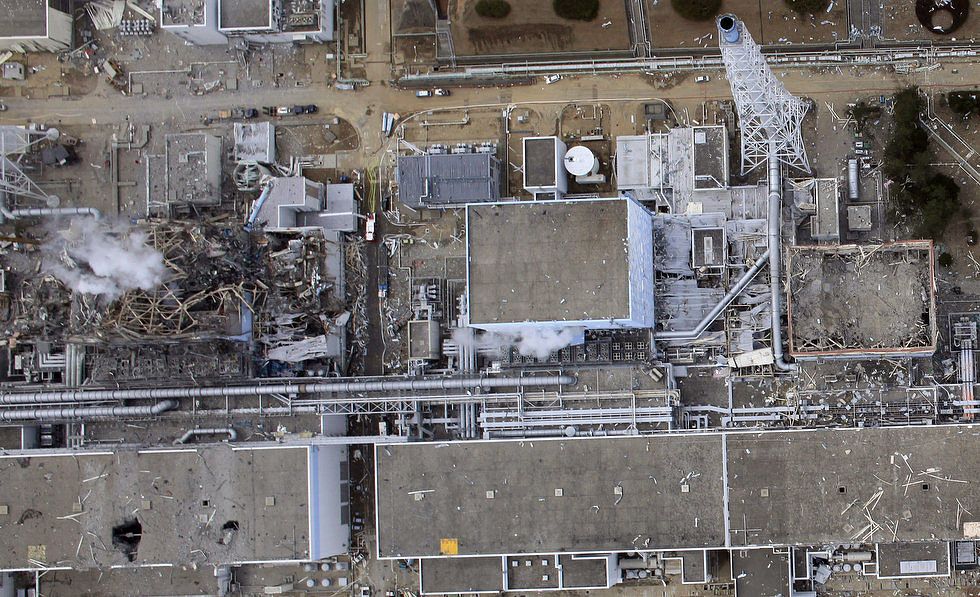 АЭС Фукусима-1: Вид сверху