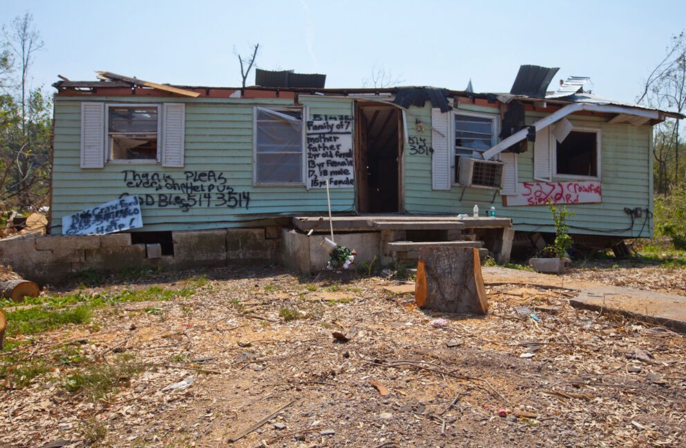 Алабама через три недели после удара стихии