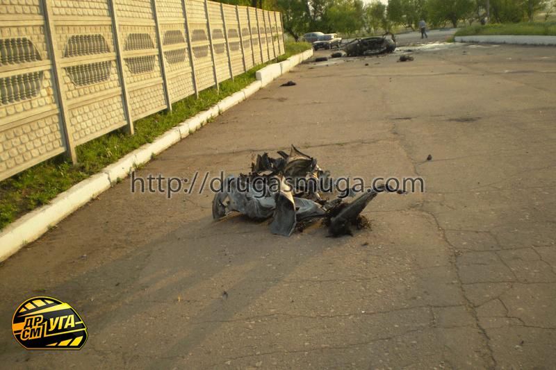 В Opel Omega на полном ходу взорвался газовый баллон