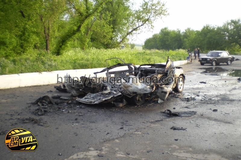 В Opel Omega на полном ходу взорвался газовый баллон