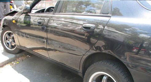 B Киеве водитель Daewoo устроил ДТП с милицейским УАЗ, Mazda и Mitsubishi
