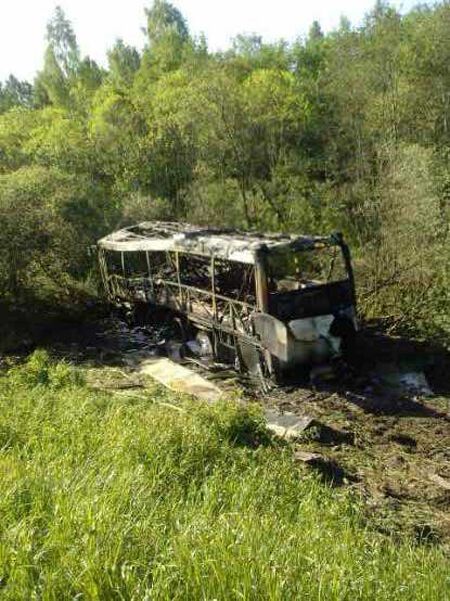 В ДТП автобус MAN сгорел вместе с пассажирами