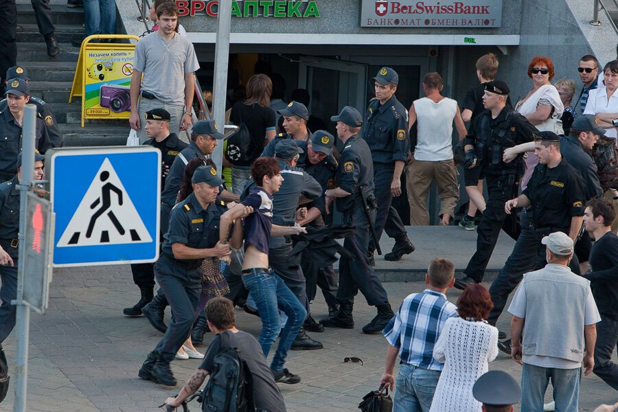 Розгін мирної акції в Мінську