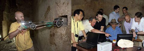 Робот показал изображения секретной камеры в пирамиде Хеопса