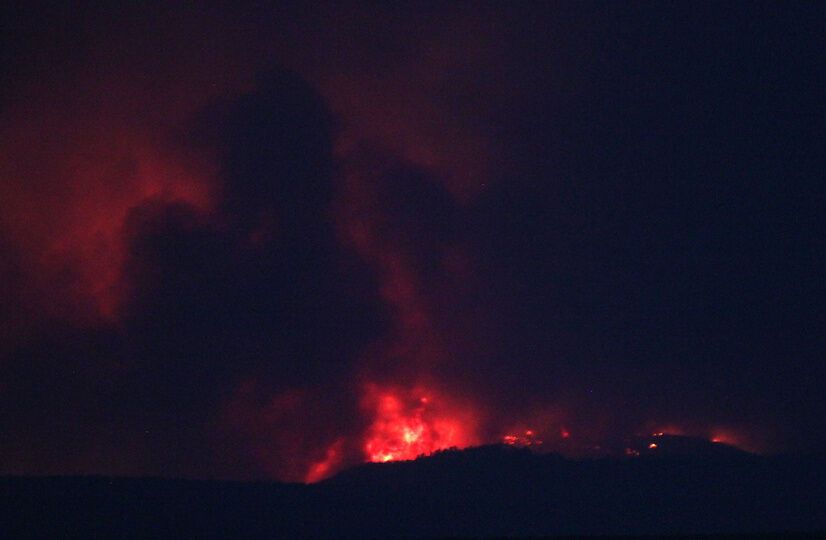 Лесные пожары в Нью-Мексико, США