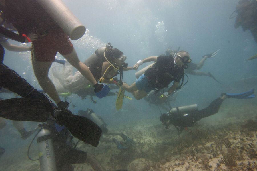 Підводний весілля в Мексиці трохи не дотягла до рекордної