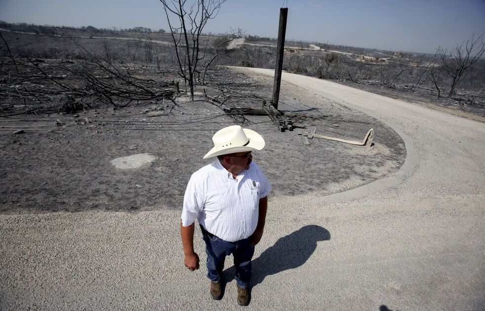Лесные пожары бушуют в Техасе