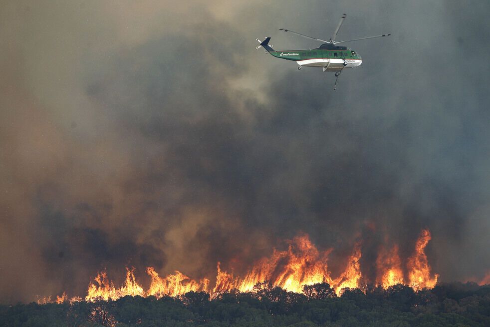 Лесные пожары бушуют в Техасе