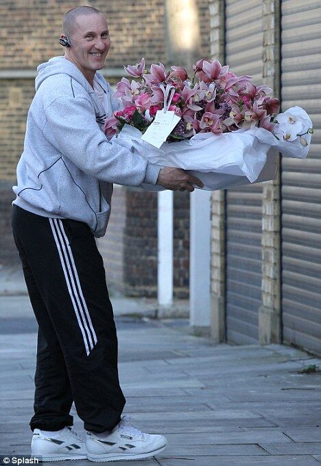 Birthday wishes: A large bouquet of flowers was delivered to Kate's London home in the afternoon