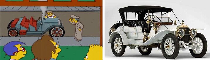 Как выглядят машины из мультфильма "Симпсоны" в реальности. Фото. Ч. 1