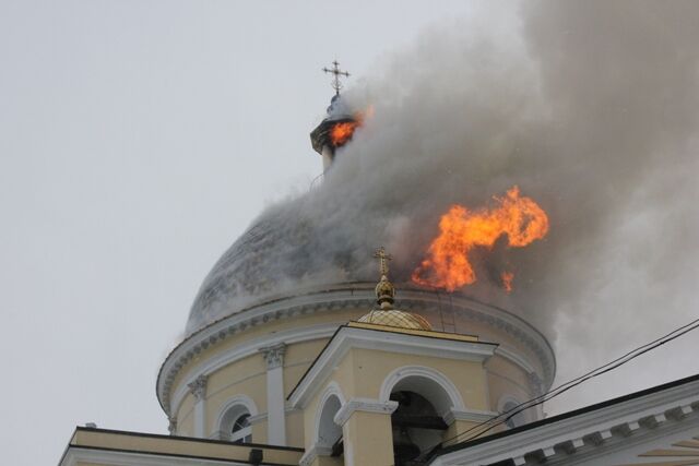 Пожежа в соборі на Одещині: подробиці, версії. Фото
