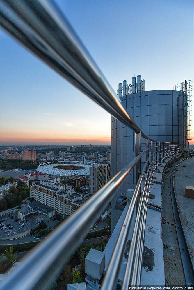 Вечерний Киев с крыши "Паруса"