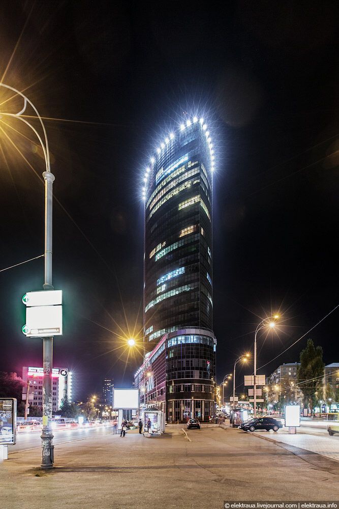 Вечерний Киев с крыши "Паруса"