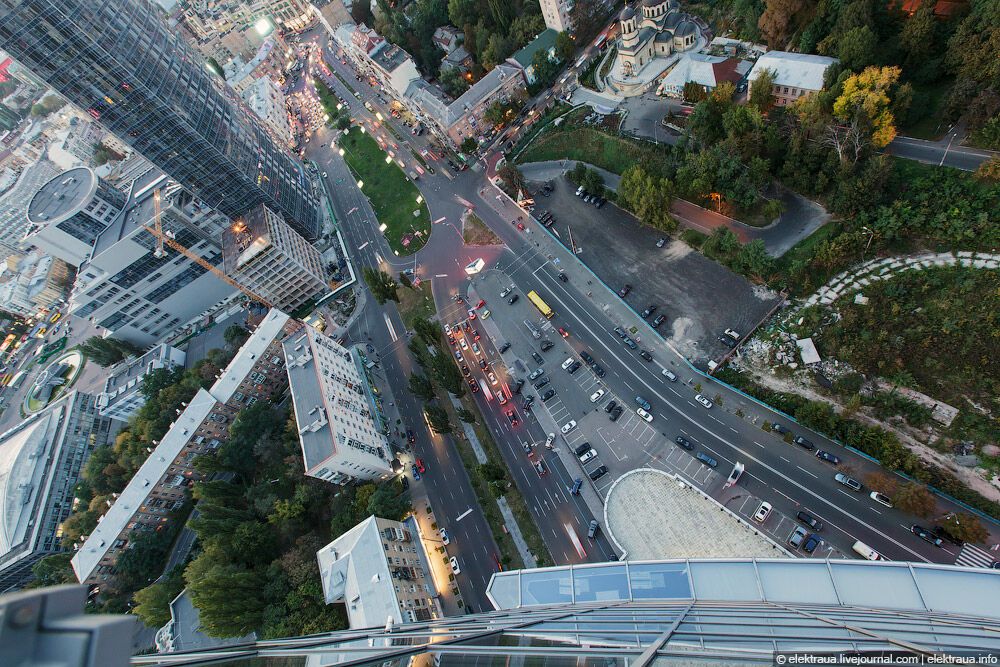 Вечерний Киев с крыши "Паруса"