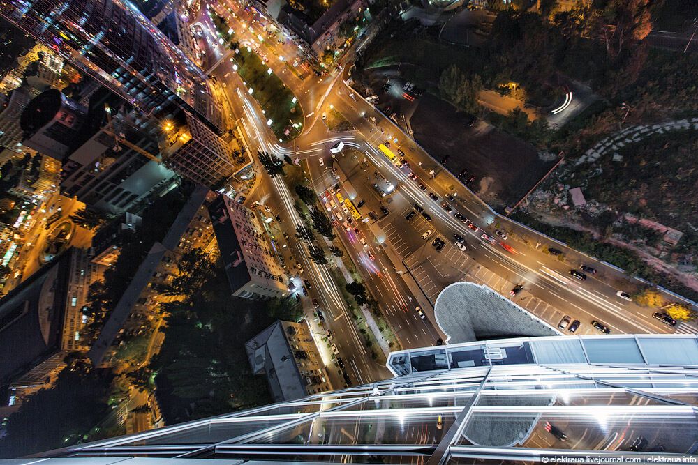 Вечерний Киев с крыши "Паруса"