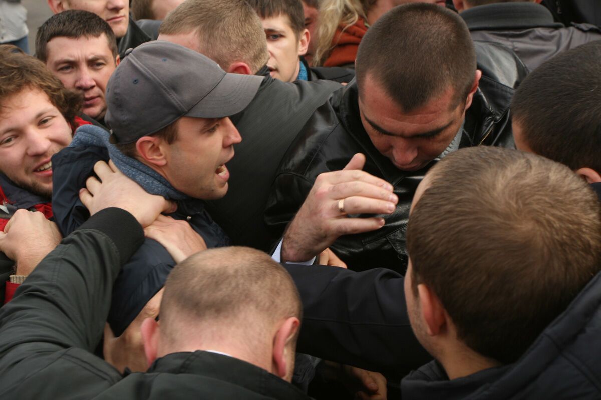 Конфликтная станция метро в Киеве