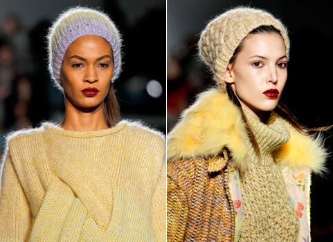 Модные головные уборы зимы 2012