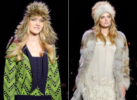 Модные головные уборы зимы 2012