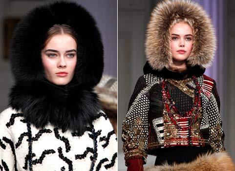 Модные головные уборы зимы 2012