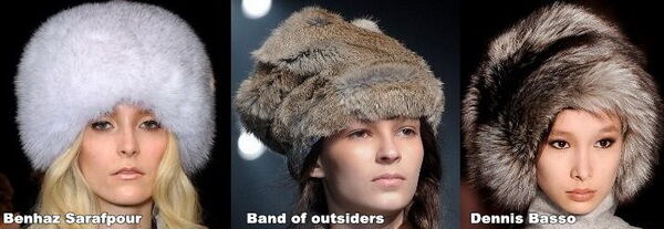 Модные головные уборы зимы 2012