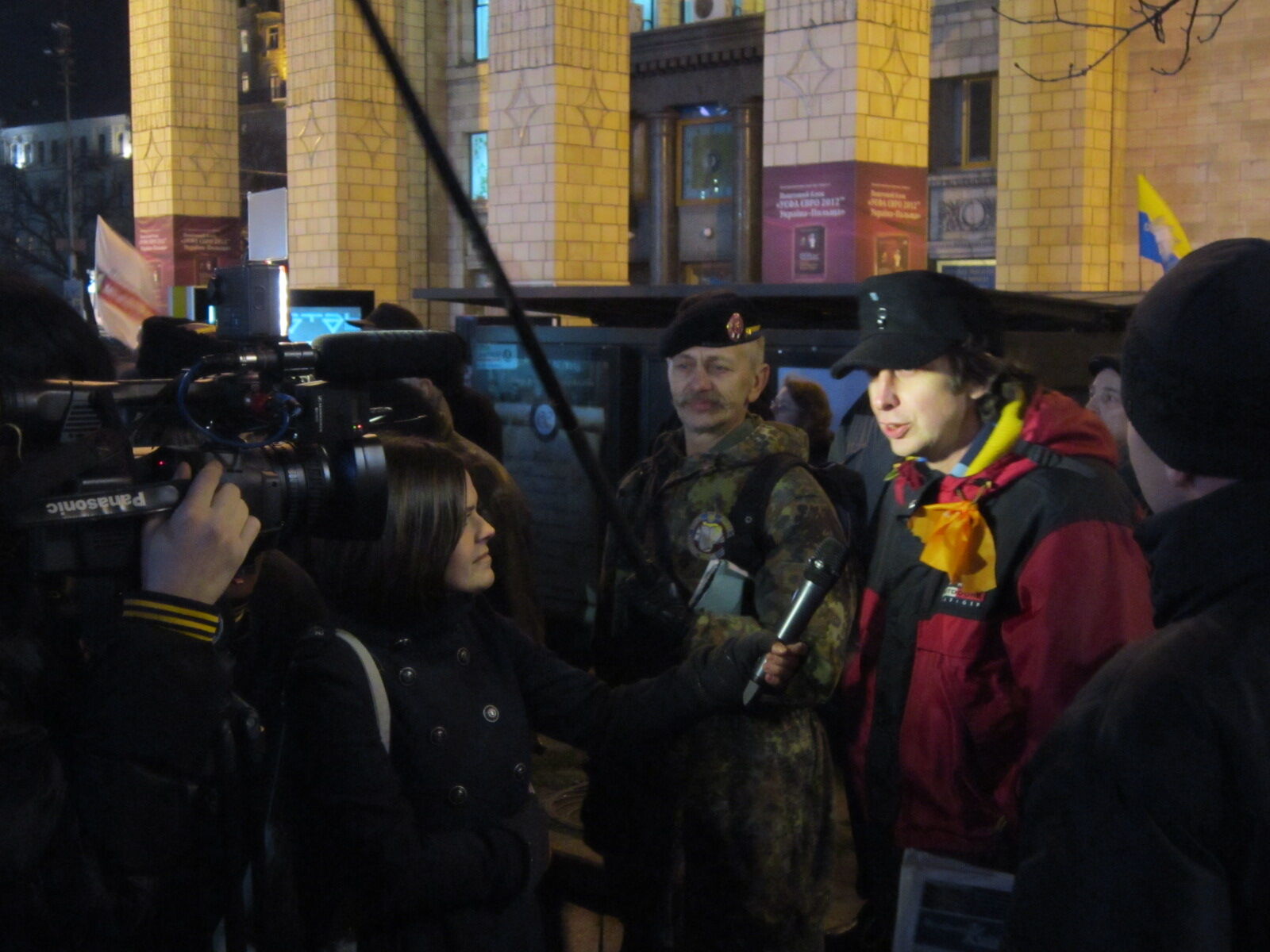 Годовщина Майдана: милиции больше, чем митингующих. Фоторепортаж 