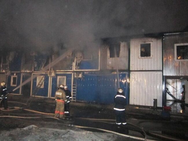 В центре Киева горела стройка 47-этажной гостиницы