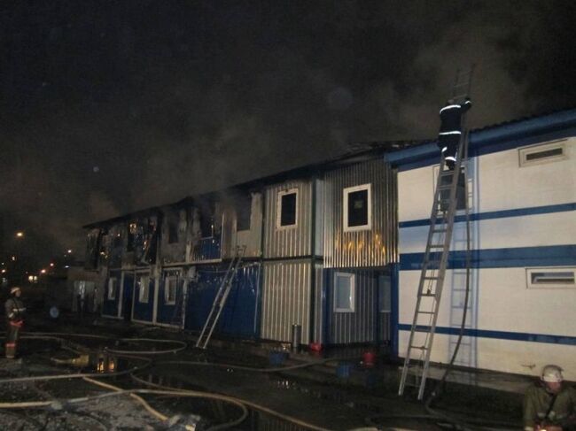 В центре Киева горела стройка 47-этажной гостиницы