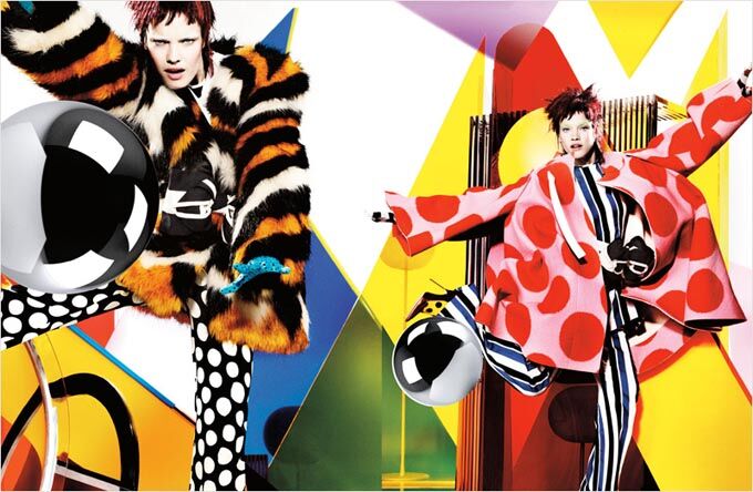 Британский Vogue окунул Водянову в поп-арт. Фото