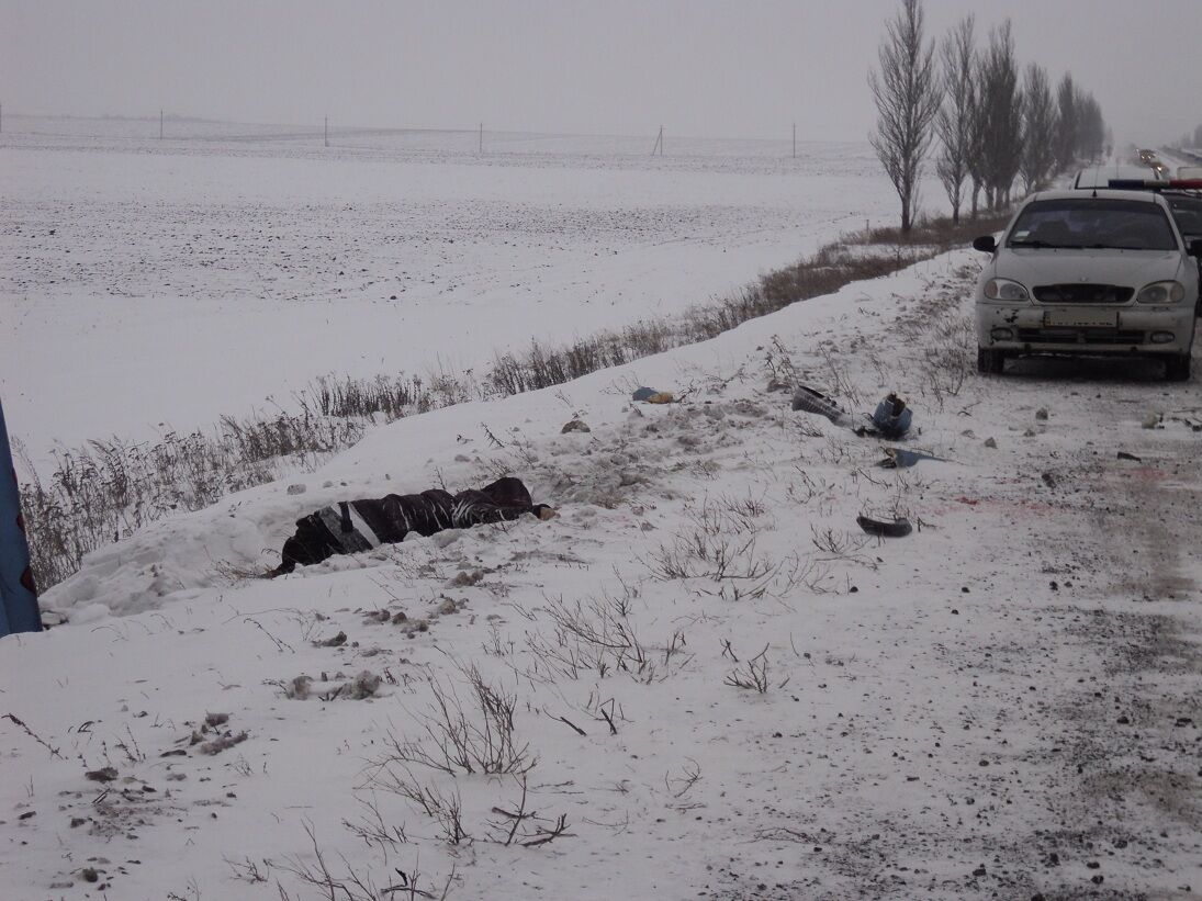 Страшный таран двух автобусов под Мариуполем. Фото, Видео 