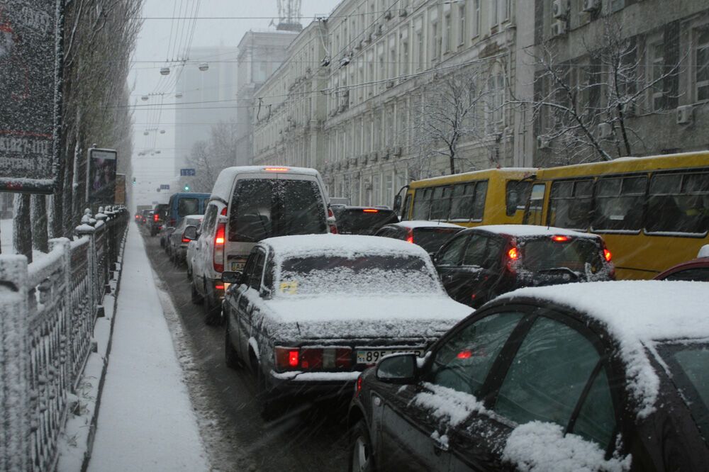 Снегопад в Киеве