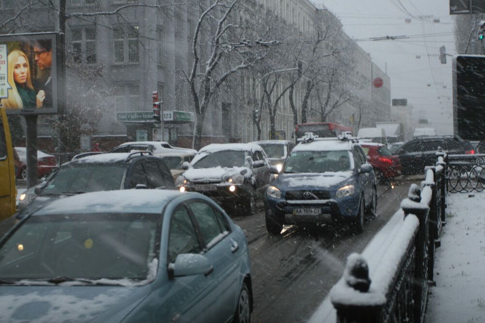 Снегопад в Киеве
