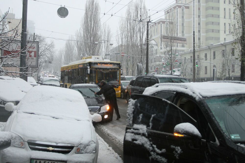 Снегопад в Киеве