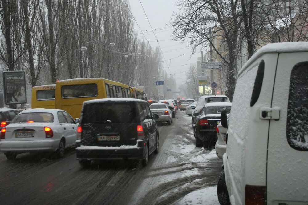 Снегопад в Киеве
