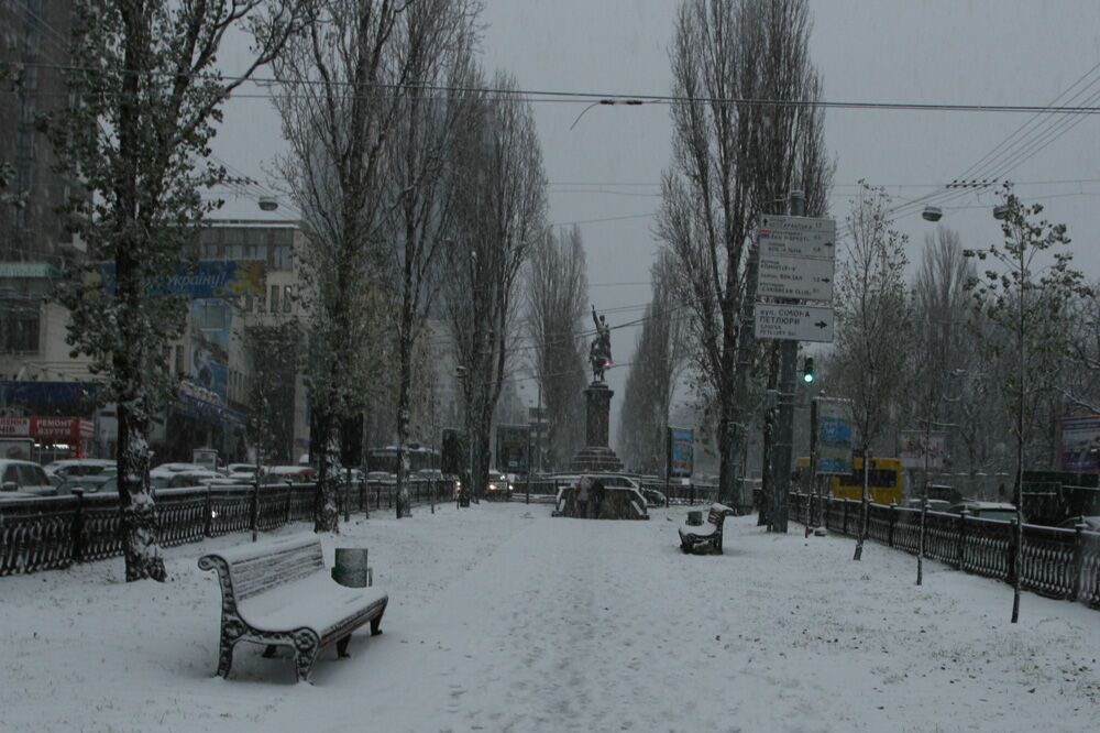 Снегопад в Киеве