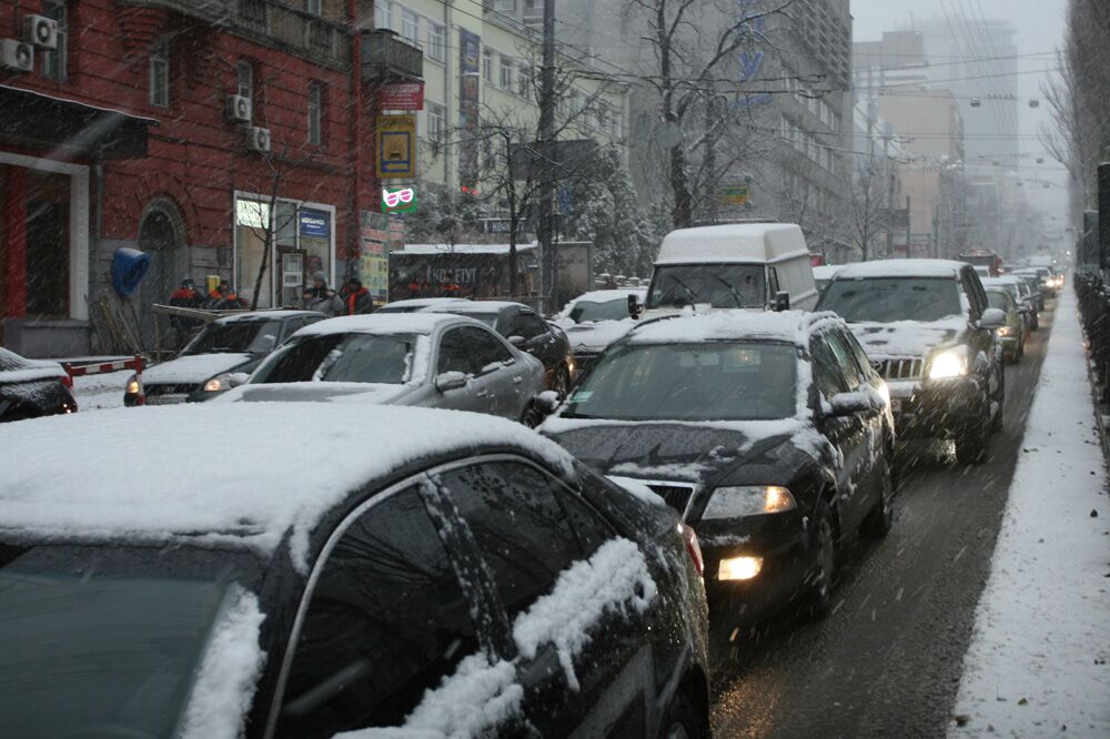 Снегопад в Киеве