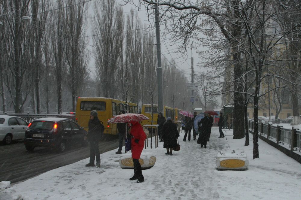 Снегопад в Киеве
