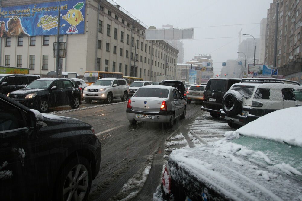 Снегопад в Киеве